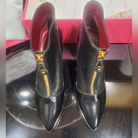 Lella Baldi Ankle Boots, Black Calfskin, Size 36.5, NIB - Picture 5 of 14